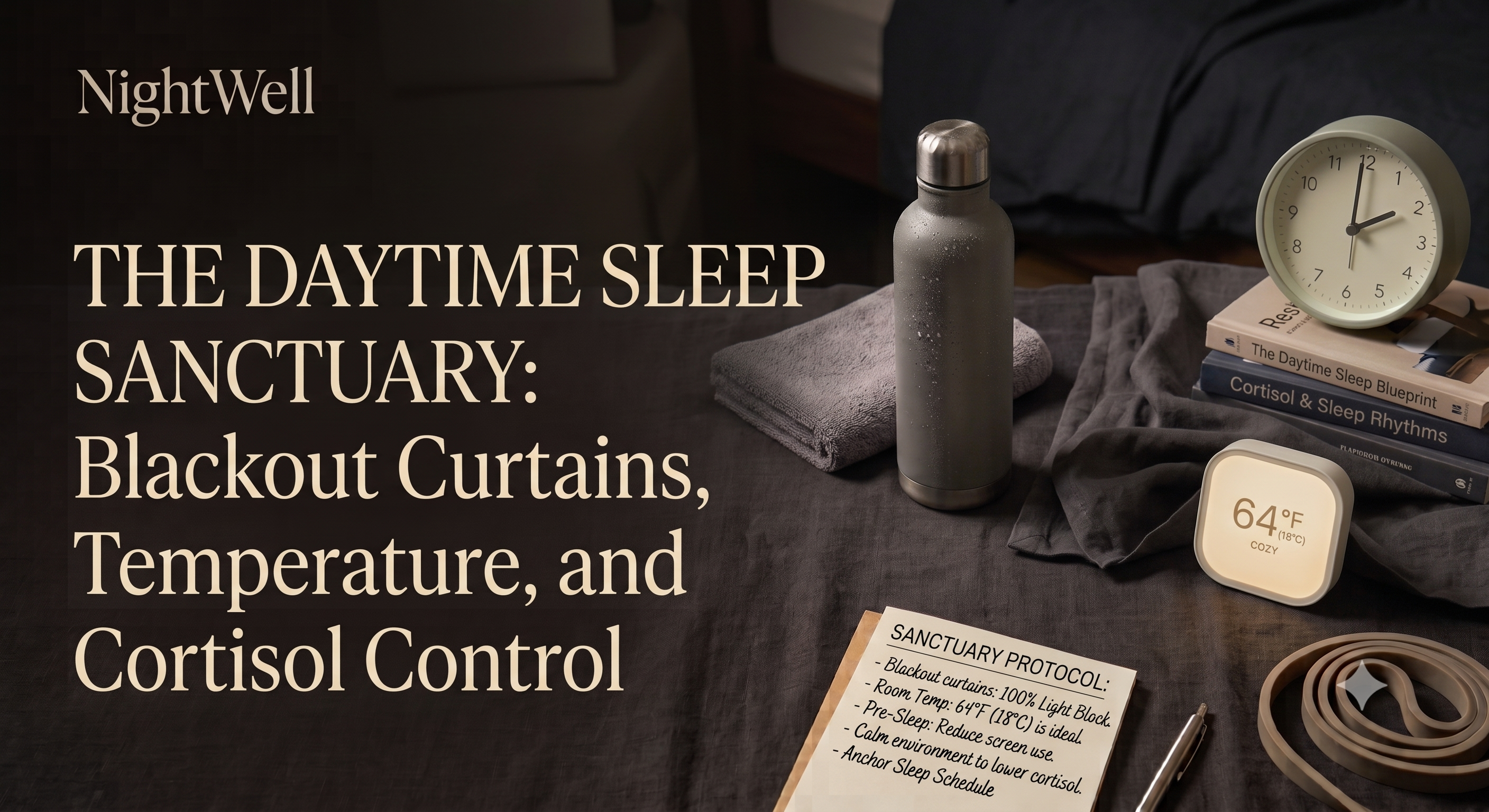 The Daytime Sleep Sanctuary: Blackout Curtains, Temperature, and Cortisol Control